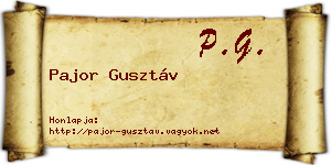 Pajor Gusztáv névjegykártya